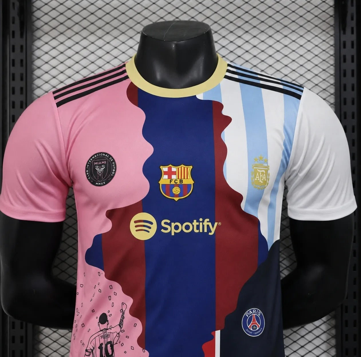 Camiseta de fútbol de Messi, edición especial – Kit de aficionado con el icónico número 10 y nombre del jugador. (Copia)