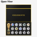 Colección completa de mini balones oficiales de la Copa Mundial de la FIFA 1970-2026 en caja de regalo de lujo con mini trofeo de la Copa Mundial. (Copia)